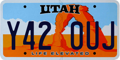 UT license plate Y420UJ