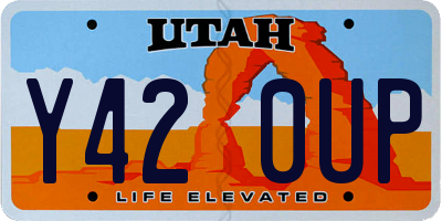 UT license plate Y420UP