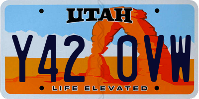 UT license plate Y420VW