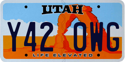 UT license plate Y420WG