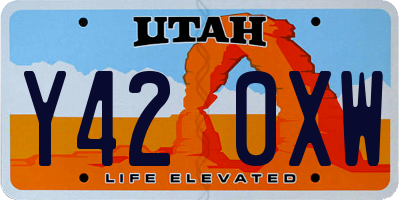 UT license plate Y420XW