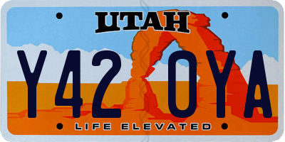 UT license plate Y420YA