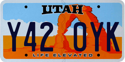 UT license plate Y420YK