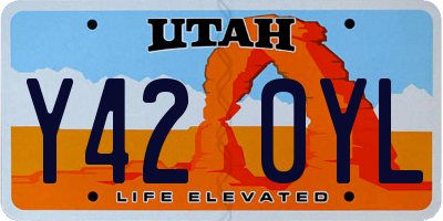 UT license plate Y420YL