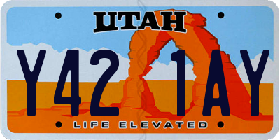 UT license plate Y421AY