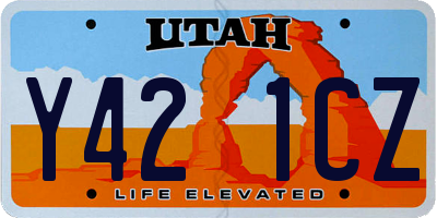 UT license plate Y421CZ