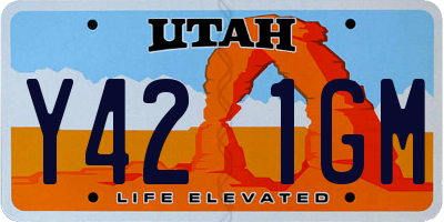 UT license plate Y421GM
