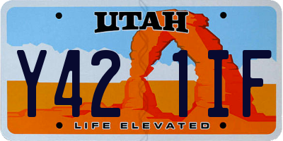 UT license plate Y421IF
