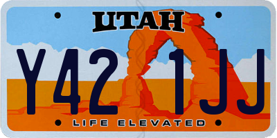 UT license plate Y421JJ