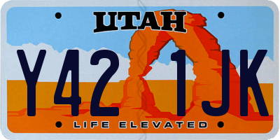 UT license plate Y421JK