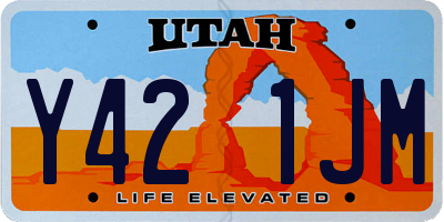 UT license plate Y421JM