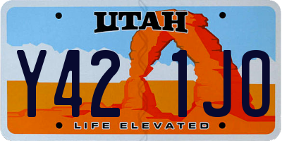 UT license plate Y421JO