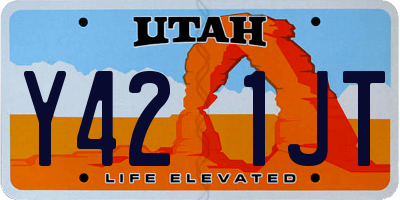 UT license plate Y421JT
