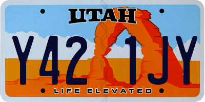 UT license plate Y421JY