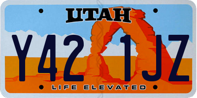 UT license plate Y421JZ