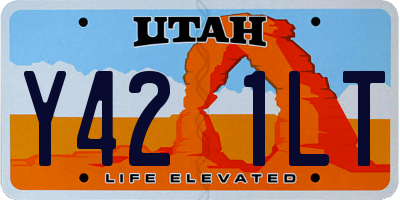 UT license plate Y421LT