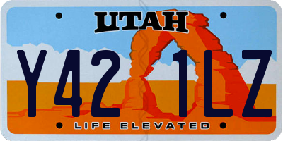 UT license plate Y421LZ