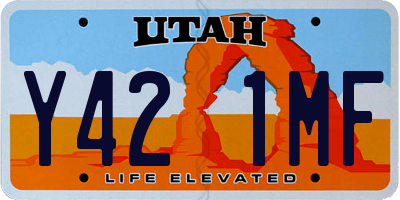 UT license plate Y421MF