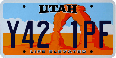 UT license plate Y421PF