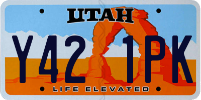 UT license plate Y421PK