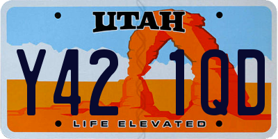 UT license plate Y421QD