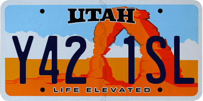 UT license plate Y421SL