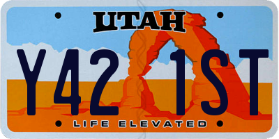 UT license plate Y421ST