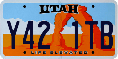 UT license plate Y421TB