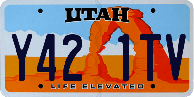 UT license plate Y421TV