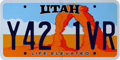 UT license plate Y421VR