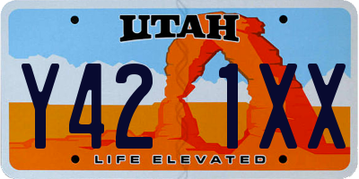 UT license plate Y421XX
