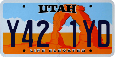 UT license plate Y421YD