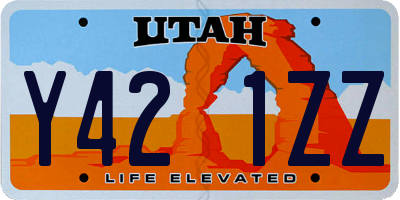 UT license plate Y421ZZ