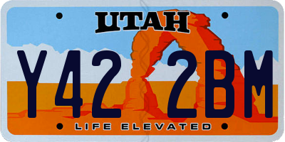 UT license plate Y422BM
