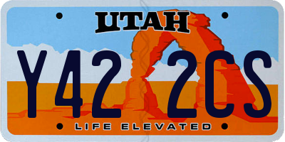 UT license plate Y422CS