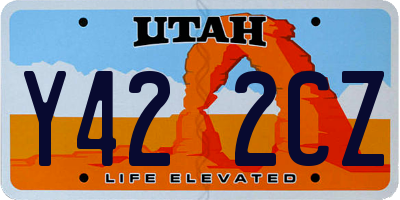 UT license plate Y422CZ