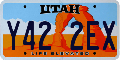 UT license plate Y422EX