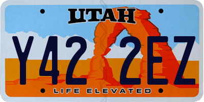 UT license plate Y422EZ