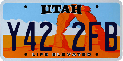 UT license plate Y422FB