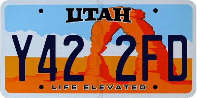 UT license plate Y422FD