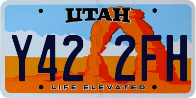 UT license plate Y422FH