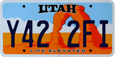UT license plate Y422FI