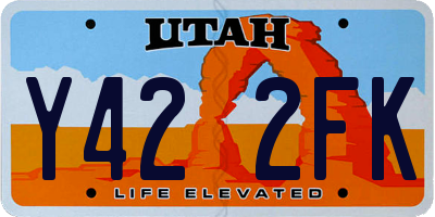 UT license plate Y422FK