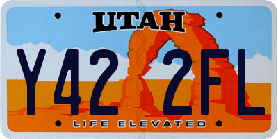 UT license plate Y422FL