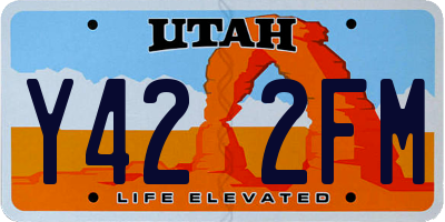 UT license plate Y422FM