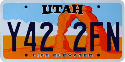 UT license plate Y422FN