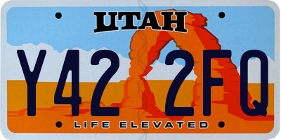 UT license plate Y422FQ