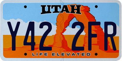 UT license plate Y422FR