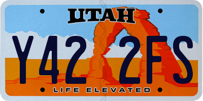 UT license plate Y422FS