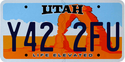 UT license plate Y422FU
